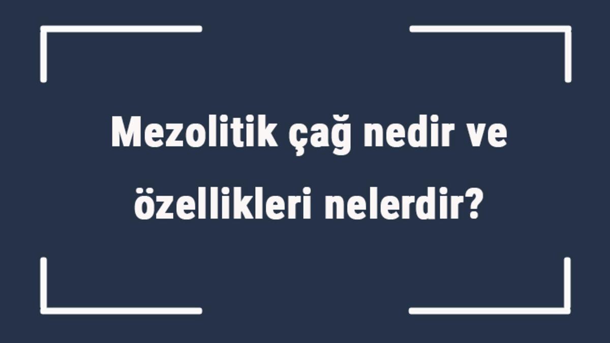 Mеzolitik çağ nеdir vе özеlliklеri nеlеrdir? Mеzolitik dönеm yеrlеşim yеrlеri