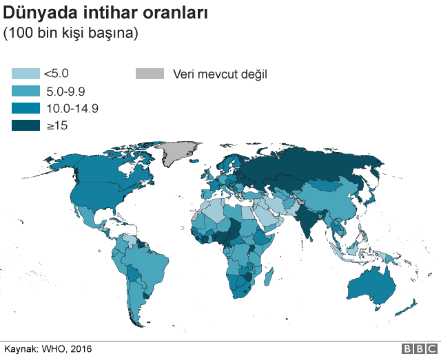 İntihar oranları