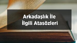 Arkadaşlık ile ilgili atasözleri