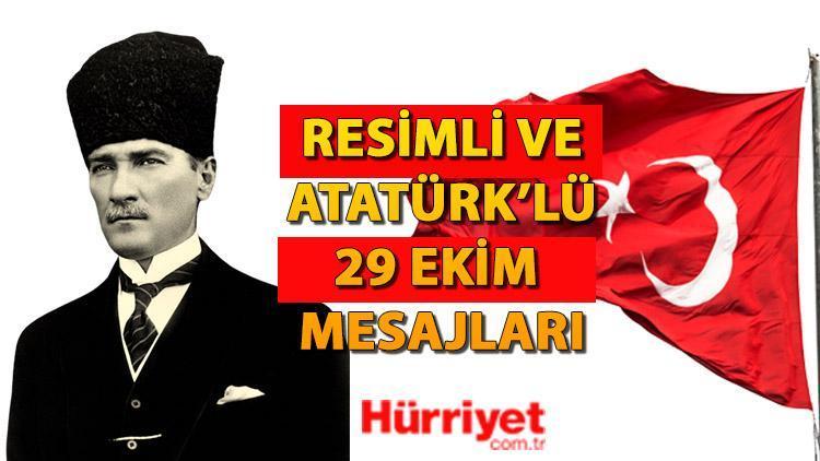 Türk Bayraklı ve Atatürk görselli 29 EKİM MESAJLARI 2023 | (Cumhuriyet’in 100. yılı kutlu olsun) En anlamlı, özel, farklı, duygulu, görselli ve resimli 29 Ekim kutlama mesajları