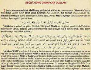 Aşure günü yapılacak ibadetler ve edilecek dua