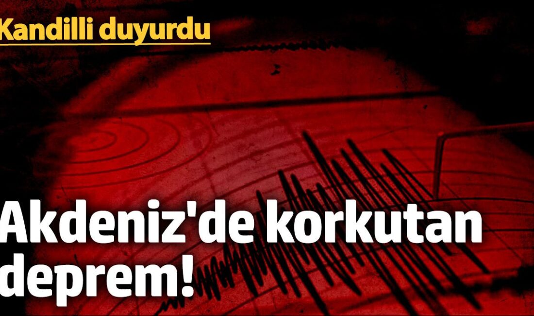 Kandilli Rasathanesi ve Deprem Araştırma Enstitüsü, Akdeniz'de Girit Adası açıklarında