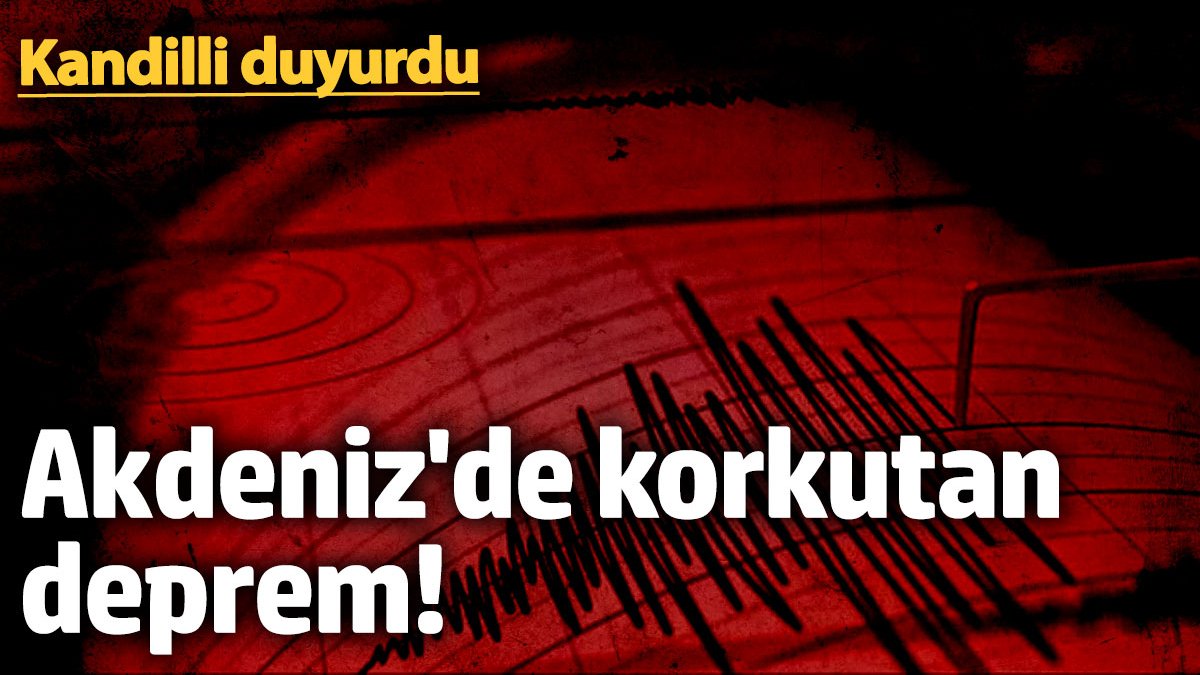 Kandilli Rasathanesi ve Deprem Araştırma Enstitüsü, Akdeniz'de Girit Adası açıklarında