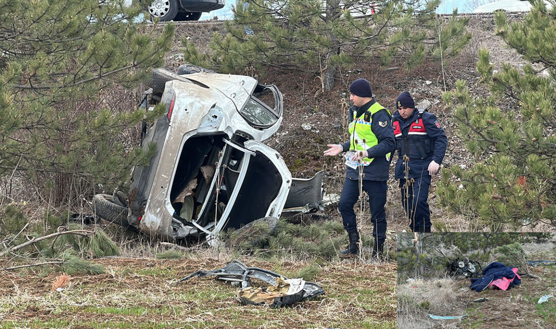 Kütahya-Tavşanlı yolunda meydana gelen trafik kazasında, kontrolünü kaybeden sürücü tarlaya